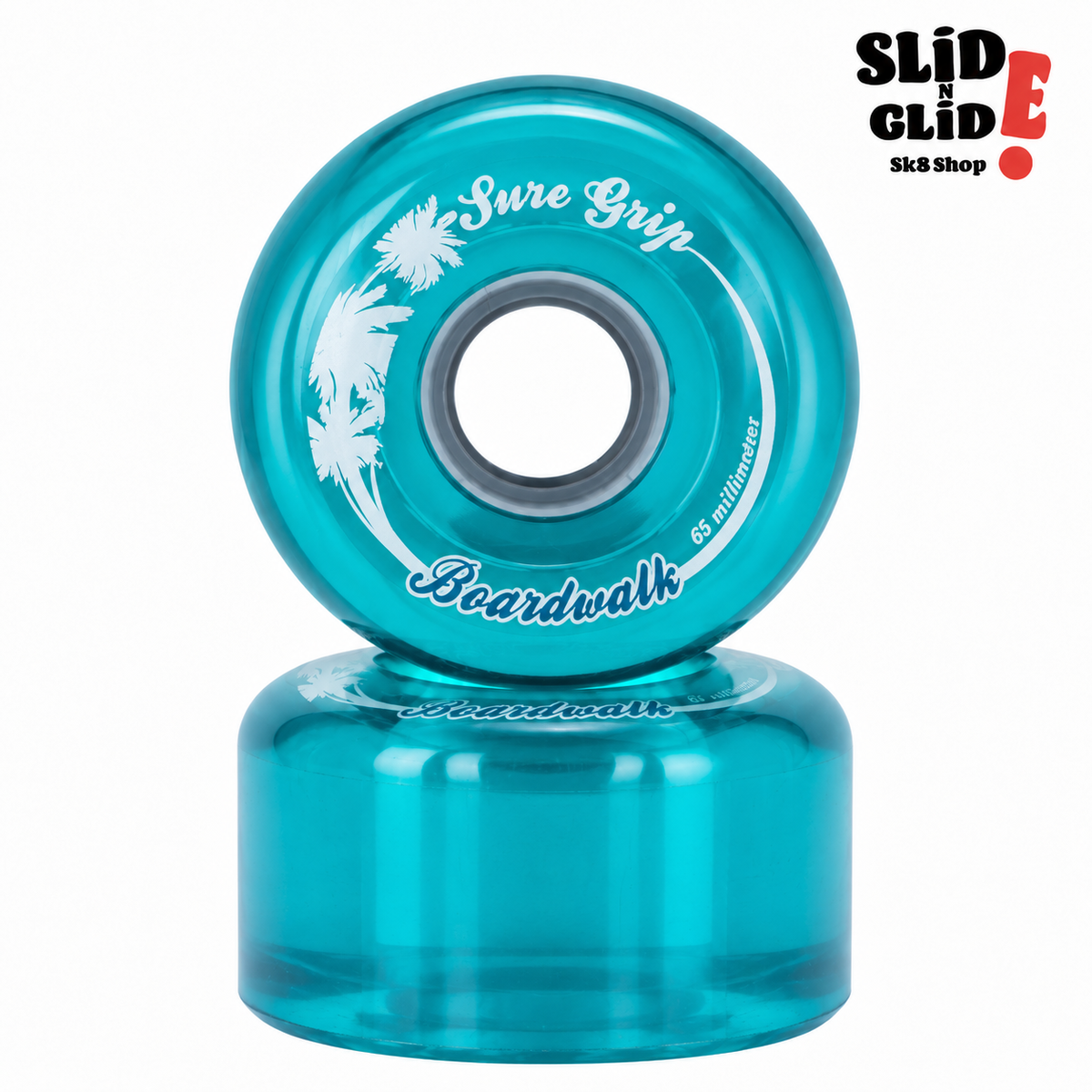 Sure-Grip Boardwalk 65mm Outdoor Roller Skate Wheels – Set of 8