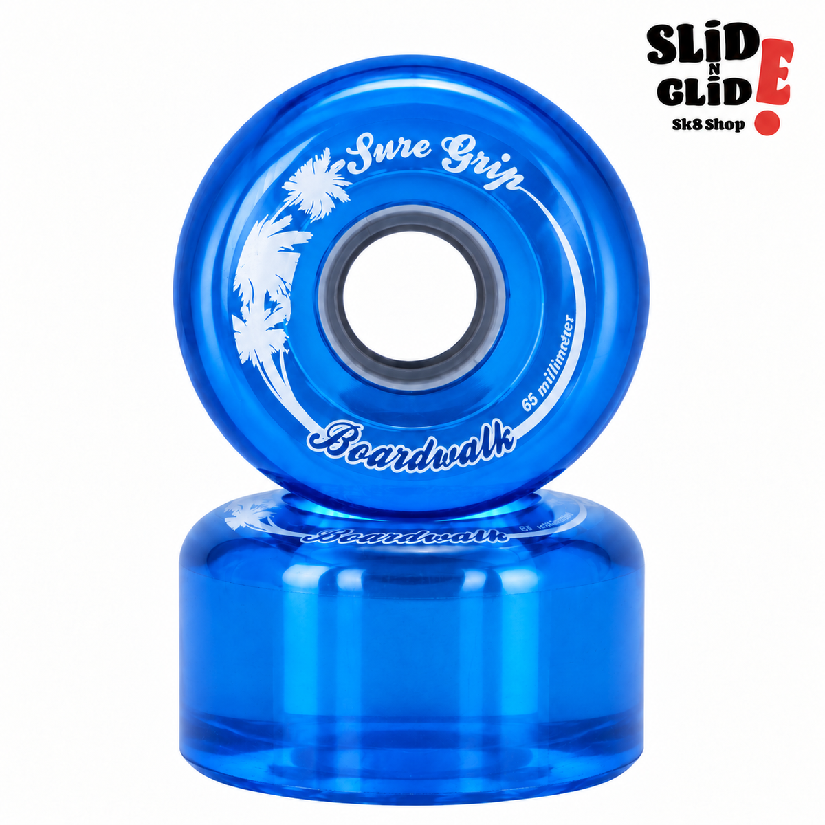 Sure-Grip Boardwalk 65mm Outdoor Roller Skate Wheels – Set of 8