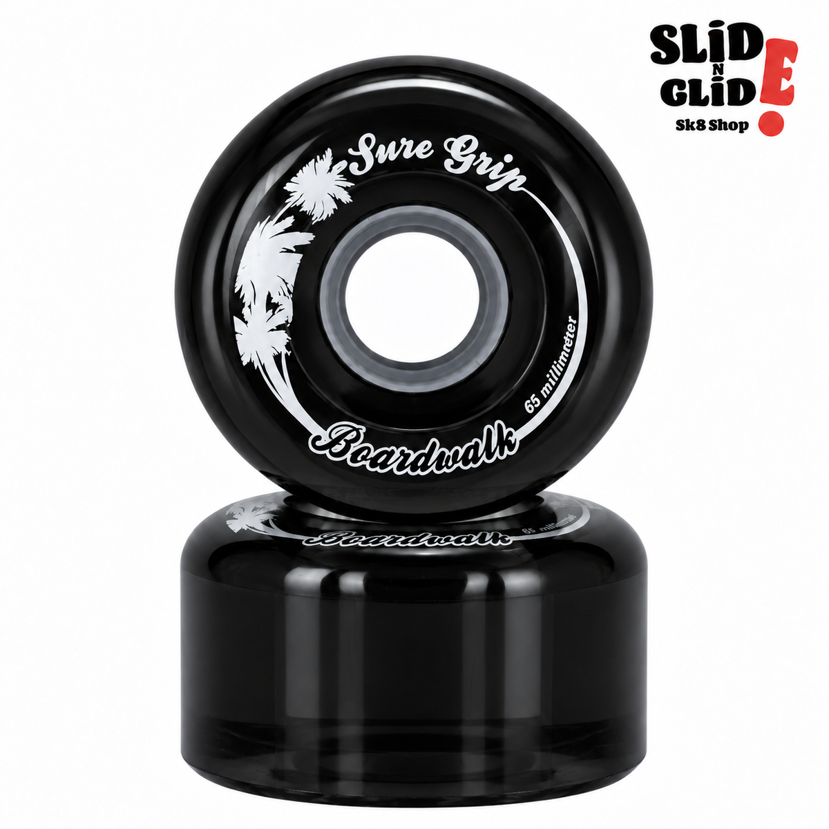 Sure-Grip Boardwalk 65mm Outdoor Roller Skate Wheels – Set of 8