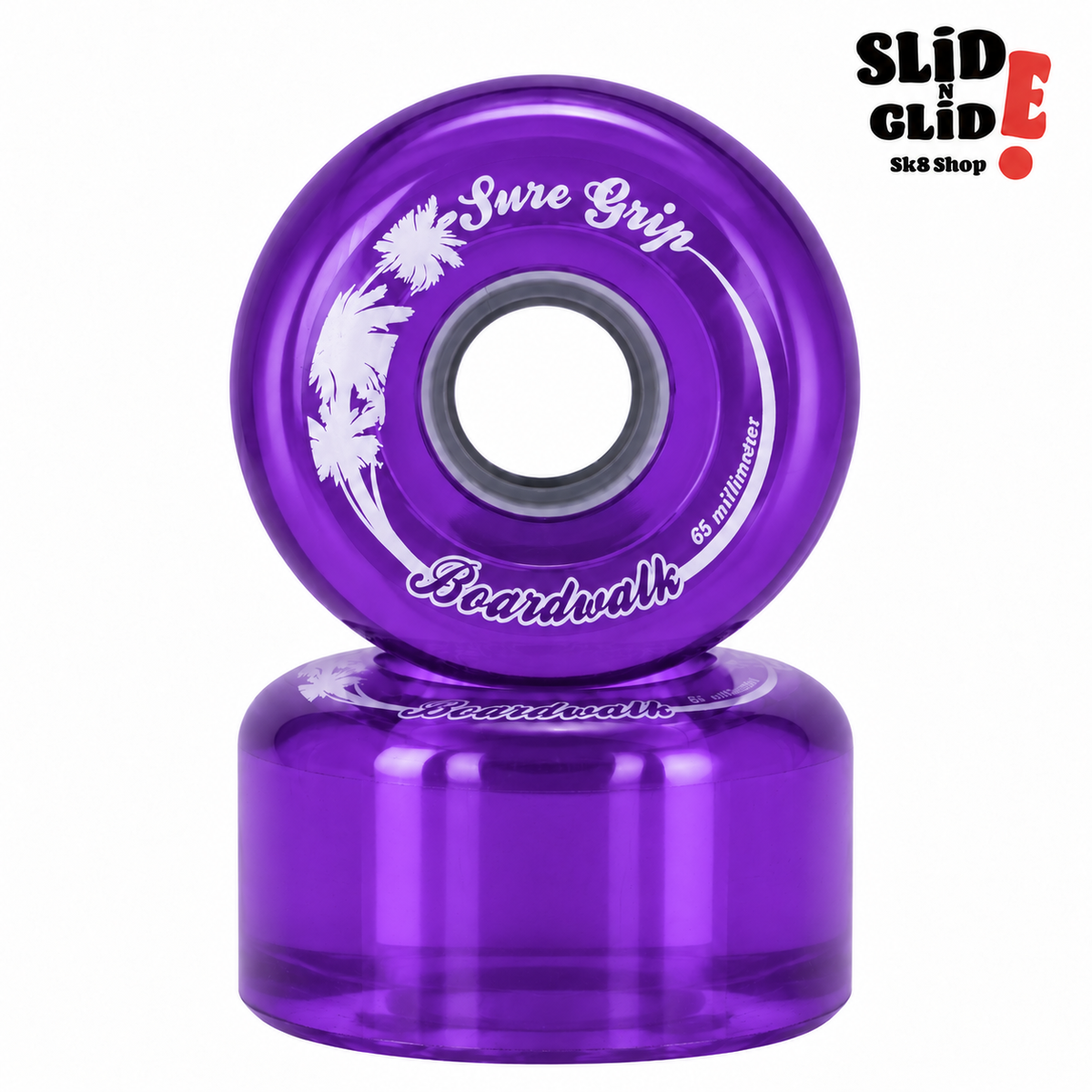Sure-Grip Boardwalk 65mm Outdoor Roller Skate Wheels – Set of 8