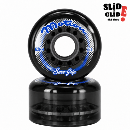 Sure-Grip Motion 62mm Outdoor Roller Skate Wheels – Set of 8