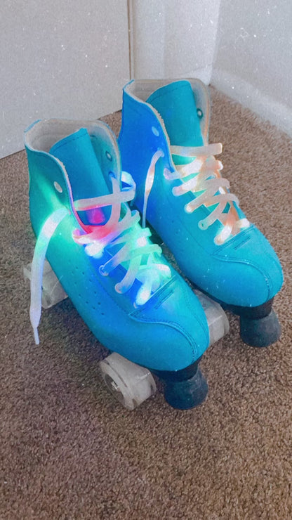 Sky Blue LED Light-Up Roller Skates
