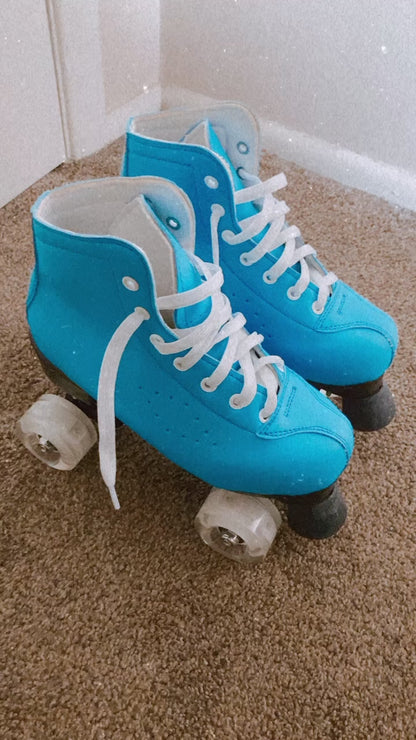 Sky Blue LED Light-Up Roller Skates