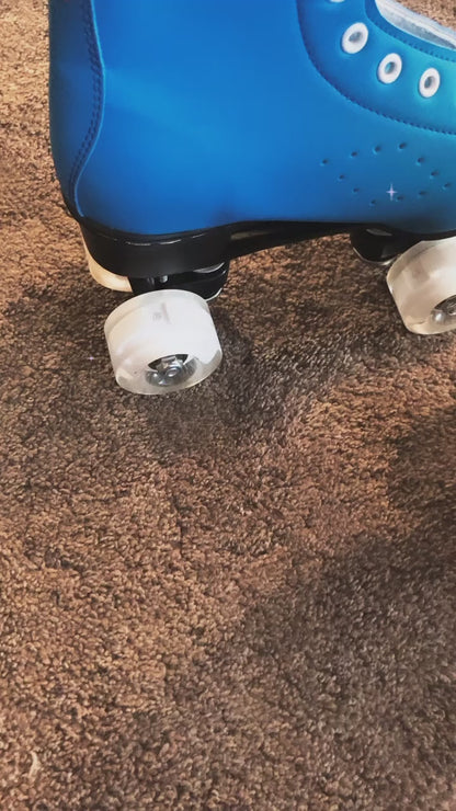 Sky Blue LED Light-Up Roller Skates