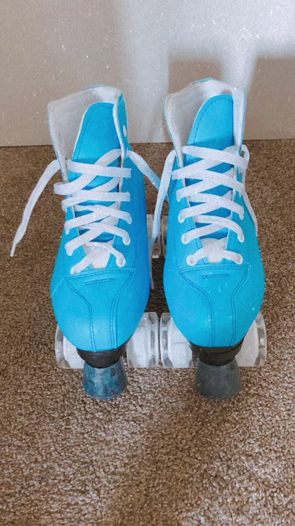 Sky Blue LED Light-Up Roller Skates