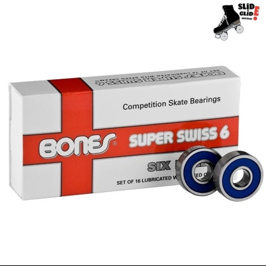 Bones Super Swiss 6 Bearings (16Pack) 8mm