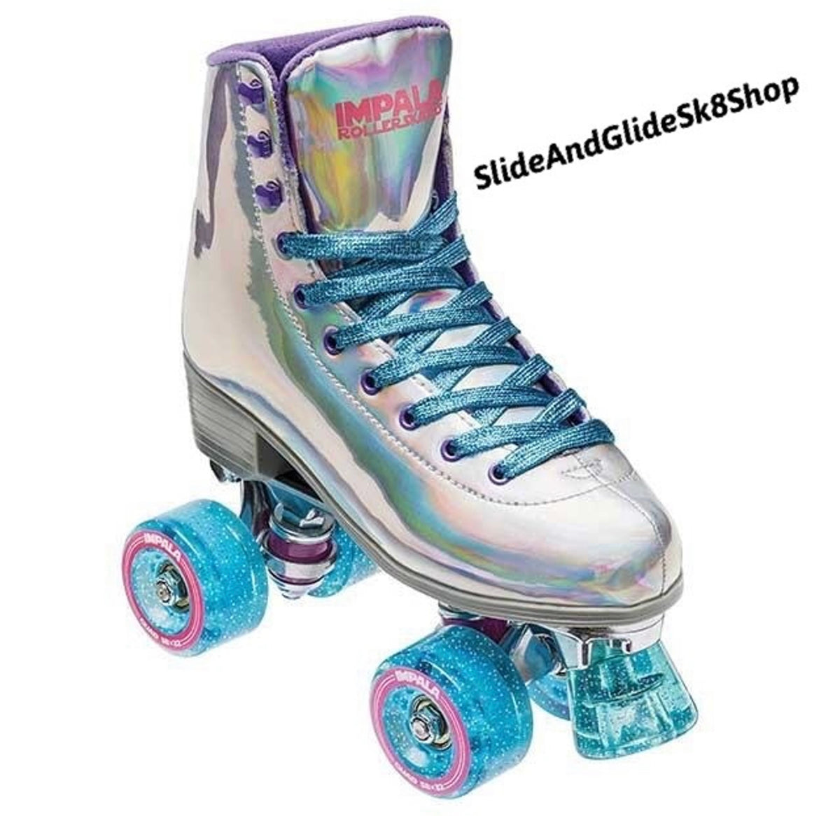 Holographic Impala Quad Roller Skates